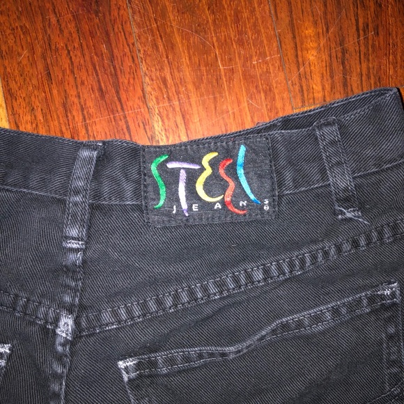 Black Denim Shorts - Picture 3 of 3